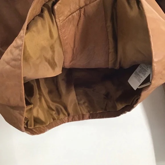 Madewell NWT Washed Leather Moto Jacket Genuine Leather Burnt Sienna Size M - Picture 7 of 11